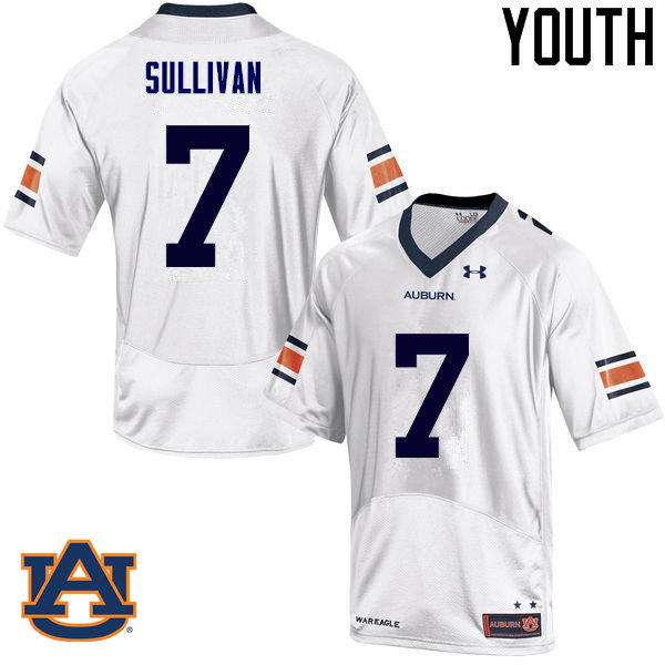 Youth Auburn Tigers #7 Pat Sullivan College Football Jerseys Sale-White